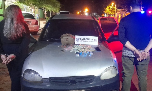Detienen a pareja con dosis de cocaína durante control en Caaguazú - OviedoPress