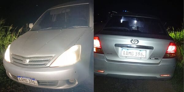 ROBAN VEHÍCULO Y LO ABANDONAN TRAS PERSECUCIÓN POLICIAL