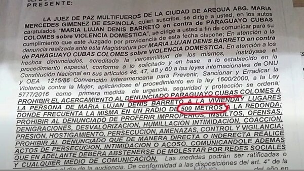 Dictan orden para que Payo Cubas se aleje de Luján