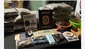 Senad desarticula red de microtráfico en Pilar: incautan cocaína, 28 kg de marihuana y armas