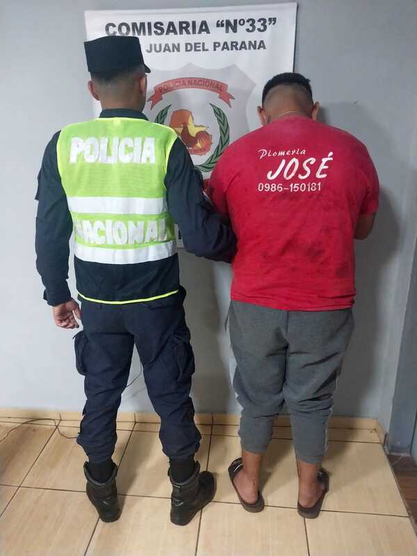 San Juan del Paraná: joven fue aprehendido tras violento episodio y amenazas a su familia