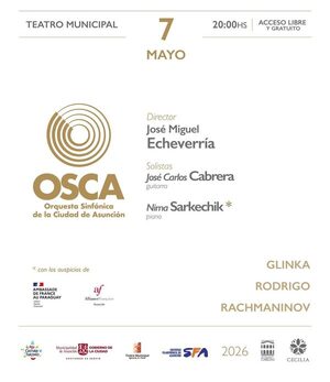Noche de gala en Asunción: la OSCA abre temporada oficial 2026 con destacado pianista francés - ADN Digital