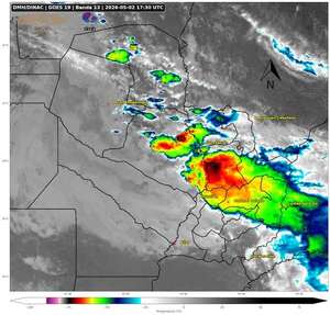 Así avanza el sistema de tormentas este sábado - Clima - ABC Color
