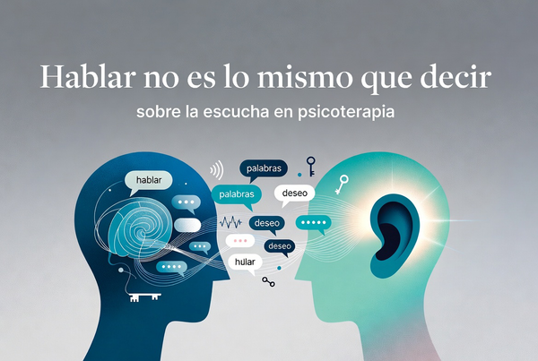 Hablar no es lo mismo que decir: sobre la escucha en psicoterapia - El Trueno