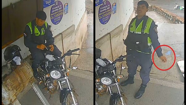 Policía fue apartado después de que se le filmó con un “extraño vicio” en el Mercado 4