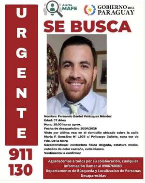 Alerta MAFE: buscan a dos hombres desaparecidos en Fernando de la Mora y Guarambaré - Policiales - ABC Color