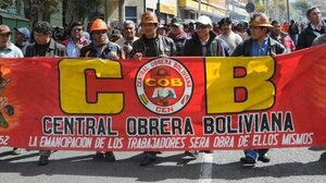 El Gobierno boliviano denuncia el paro indefinido "conspirativo" del sindicato COB