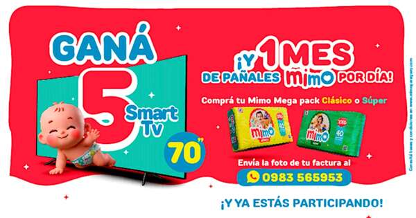 La Nación / MIMO lanza su promo: ¡5 Smart TV de 70” y un mes de pañales