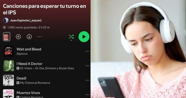 La Nación / ¡Impactante! Curiosa playlist de Spotify para esperar turno en IPS