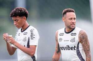 Pelea entre Neymar y Robinho Junior en la previa al duelo con Recoleta - Fútbol Internacional - ABC Color