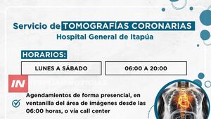 HOSPITAL GENERAL DE ITAPÚA INCORPORA TOMOGRAFÍAS CORONARIAS