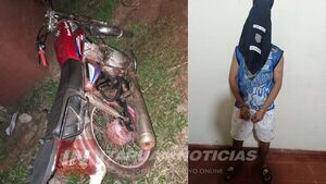 APREHENDEN A JOVEN Y RECUPERAN MOTOCICLETA HURTADA EN HOHENAU