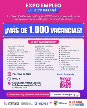 Alto Paraná se prepara para gran feria de empleos con múltiples vacancias - ADN Digital