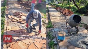 CONSTRUCCIÓN DE VEREDA AVANZA HACIA LA ESCUELA SAN MIGUEL EN TRINIDAD