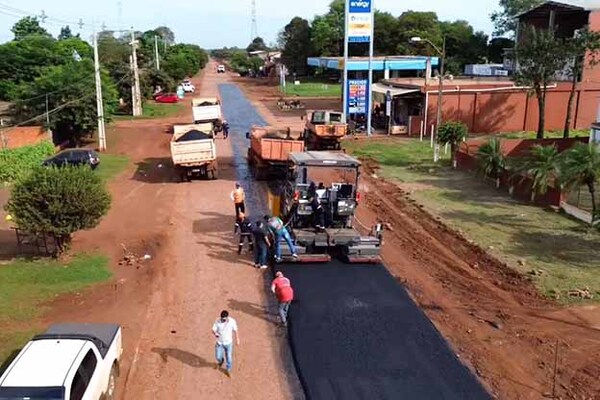 Inician trabajos de asfaltado en el Km. 24, lado Monday de Minga Guazú | DIARIO PRIMERA PLANA