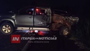 IDENTIFICARON A PROTAGONISTAS DE GRAVE ACCIDENTE EN PIRAPÓ