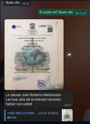 Advierten sobre mensajes falsos enviados en nombre del jefe de Interpol