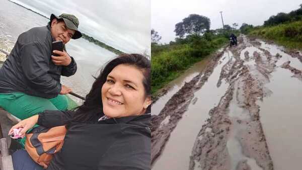 Alumnos cruzan por el barro y docentes en canoa para llegar a la escuela