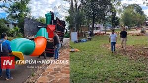 TRINIDAD RENUEVA SU PLAZA CENTRAL CON NUEVOS JUEGOS INFANTILES