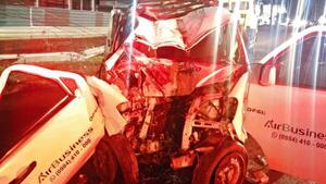 Aparatoso accidente sobre la avenida San Blas deja dos heridos en Ciudad del Este