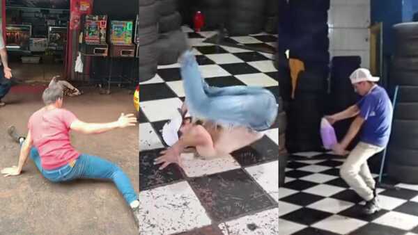 Gomero y carnicero arrasan en TikTok bailando música retro en medio del laburo